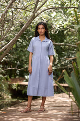 Zaya Petal Linen Dress